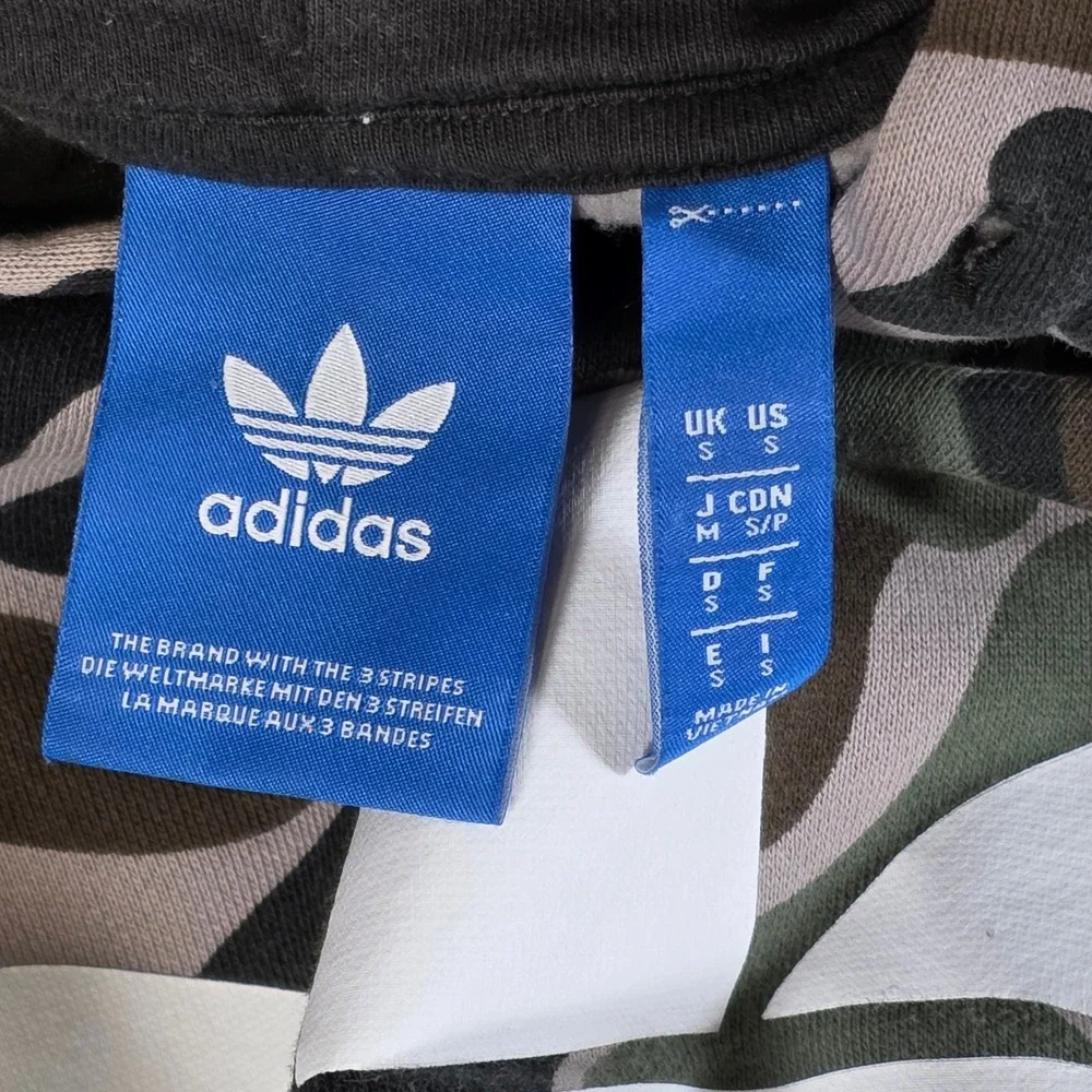Adidas Originals Camo Trefoil Hoodie Mens Small Green Pullover BS4952 2017
